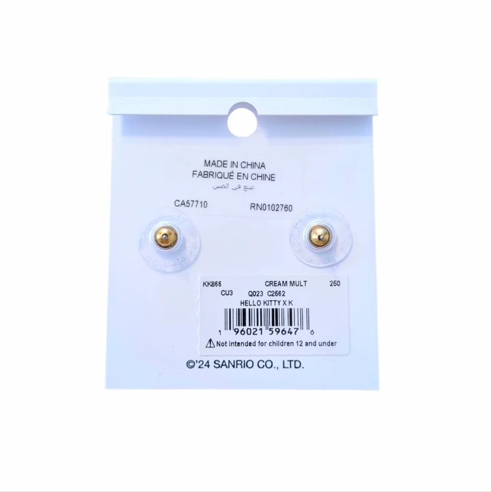 Kate Spade x Hello Kitty Sanrio Stud Earrings NWT Coquette Y2K Collab